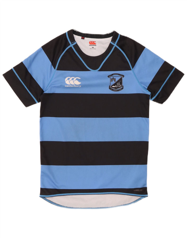 CANTERBURY Męski T-shirt Top XS z poliestru w niebieskie paski