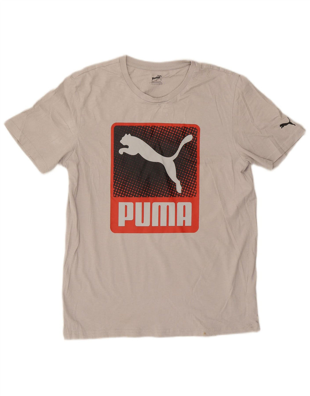 Męska koszulka z grafiką Puma, średnia szara bawełna