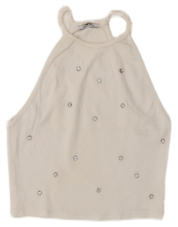 Krótki top damski Zara UK 8 Small White