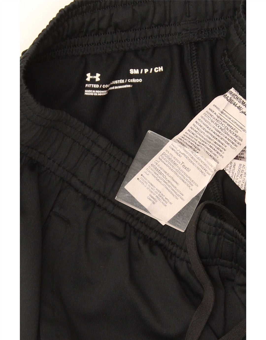 Męskie spodnie dresowe Under Armour, małe, czarne, poliestrowe