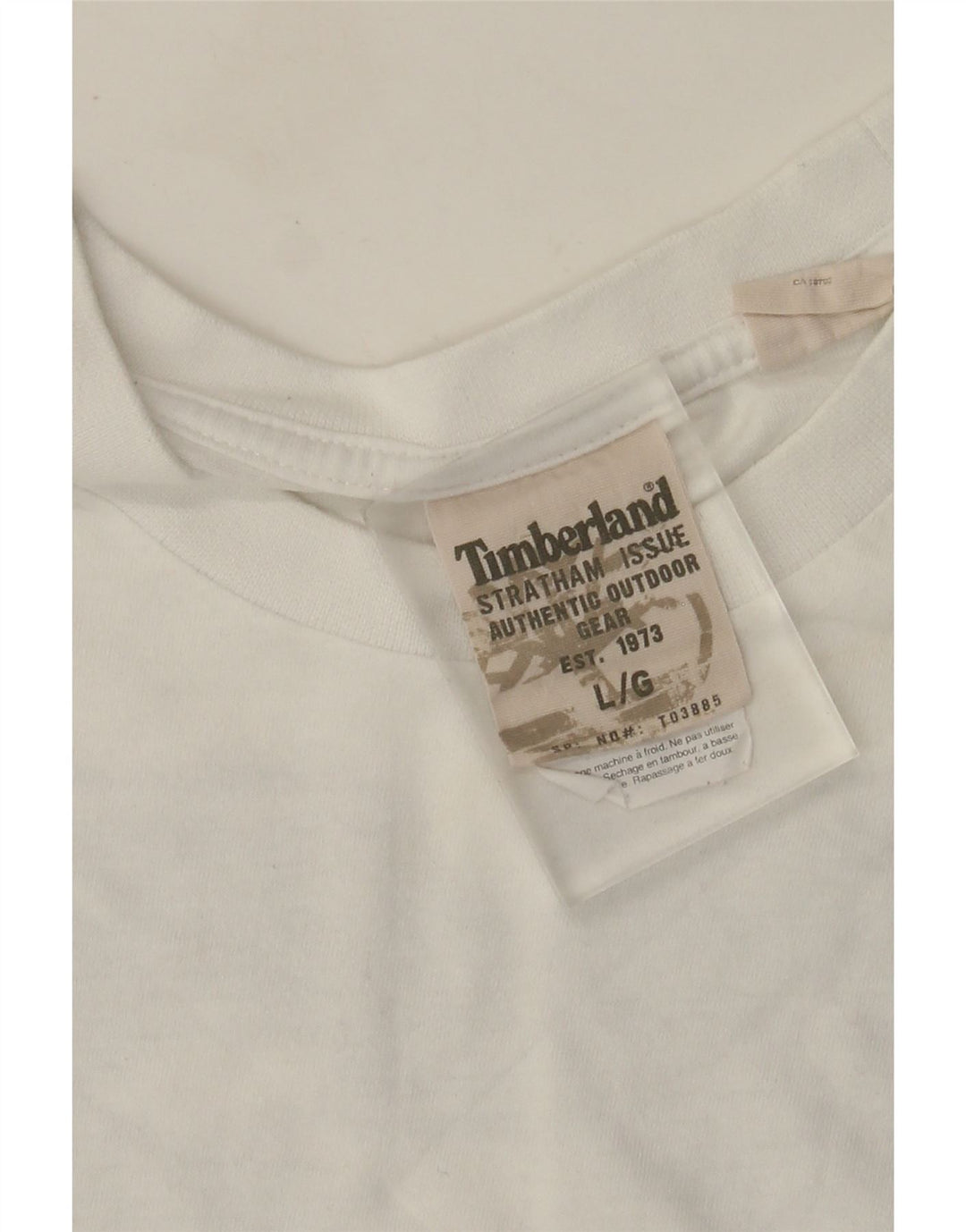 Męska koszulka z grafiką Timberland, duża, biała, bawełniana