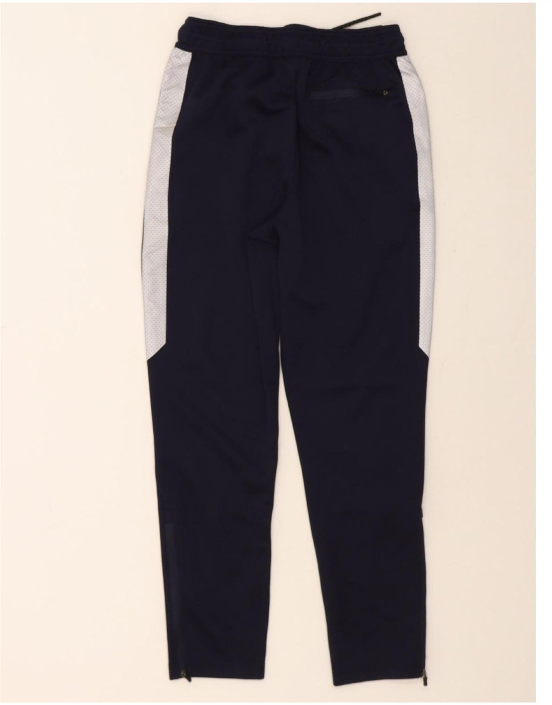REEBOK Mens Tracksuit Trousers Small Navy Blue Colourblock Polyester Vintage Reebok and Second-Hand Reebok from Messina Hembry 