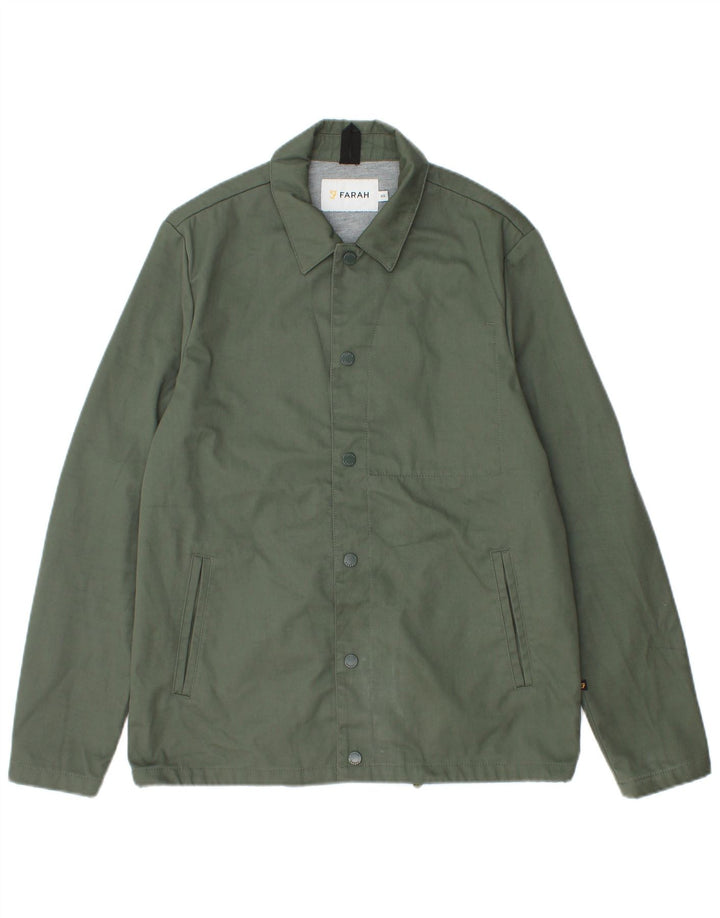 Męska kurtka bomber FARAH UK 34 XS, zielony poliester