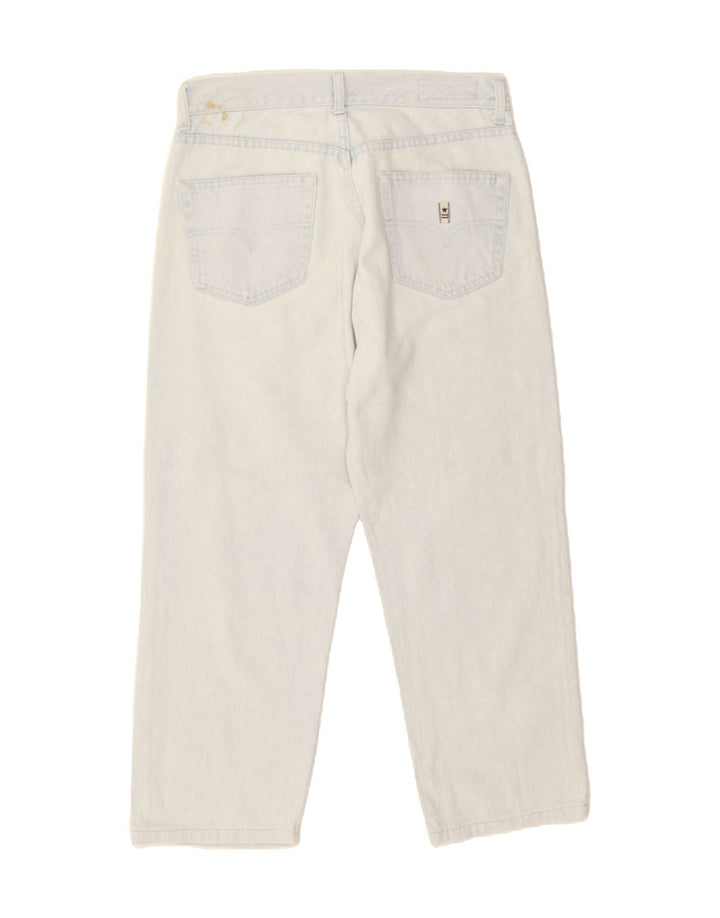 UNIFORM Womens High Rise Cropped Jeans W33 L25 Blue Cotton Vintage Uniform and Second-Hand Uniform from Messina Hembry 