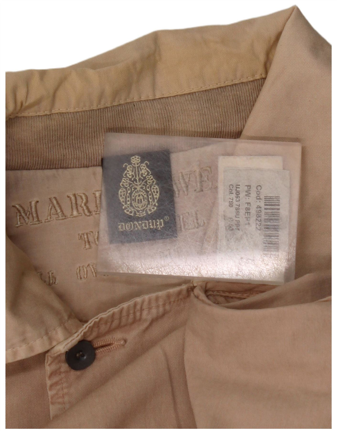 Damska kurtka bomberka DONDUP IT 52 2XL beżowa bawełna