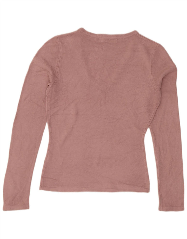 Topshop damski top z długim rękawem UK 8, mały, różowy, akrylowy