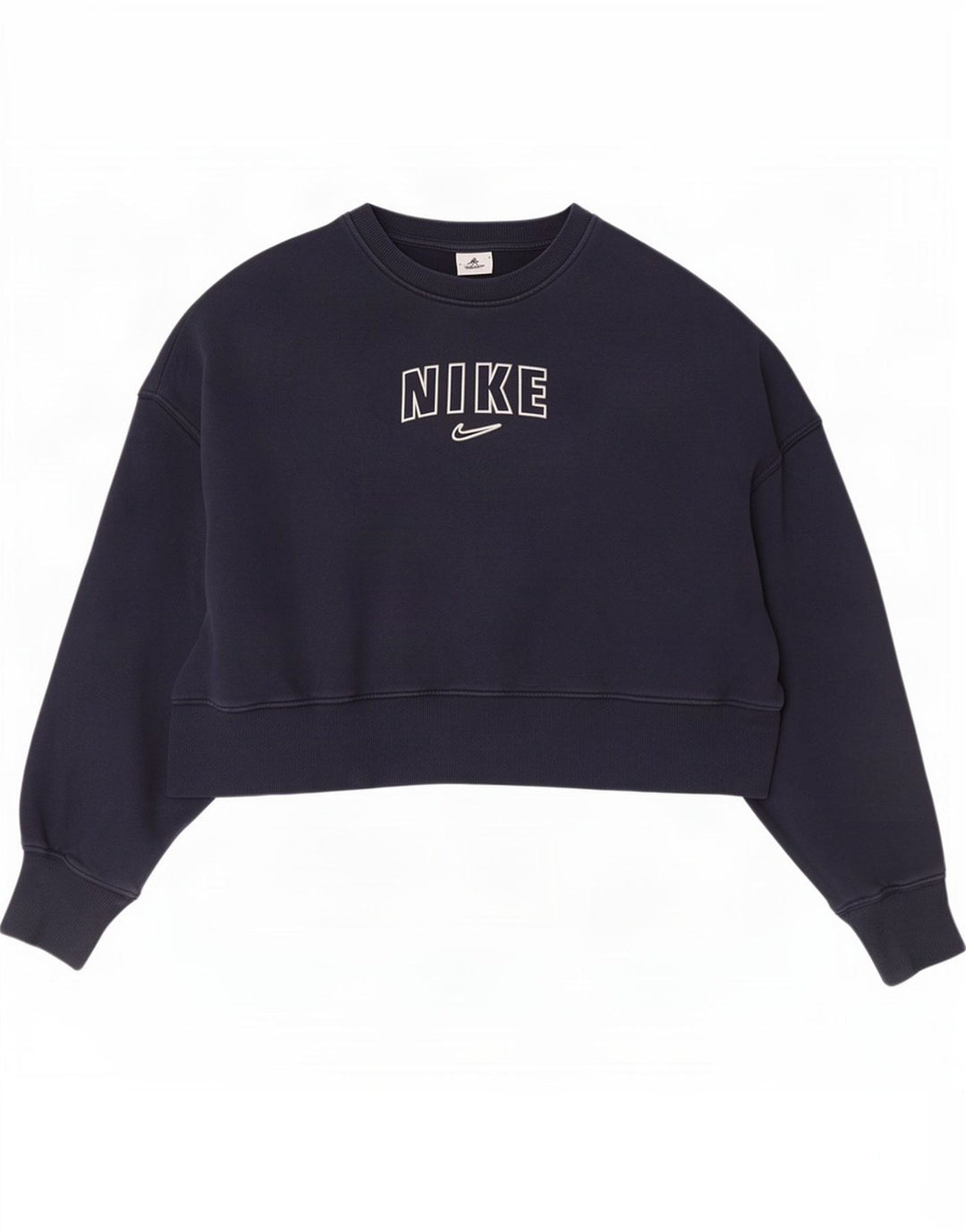 Damska bluza dresowa Nike Oversized Crop Graphic, UK 10, mała, granatowa