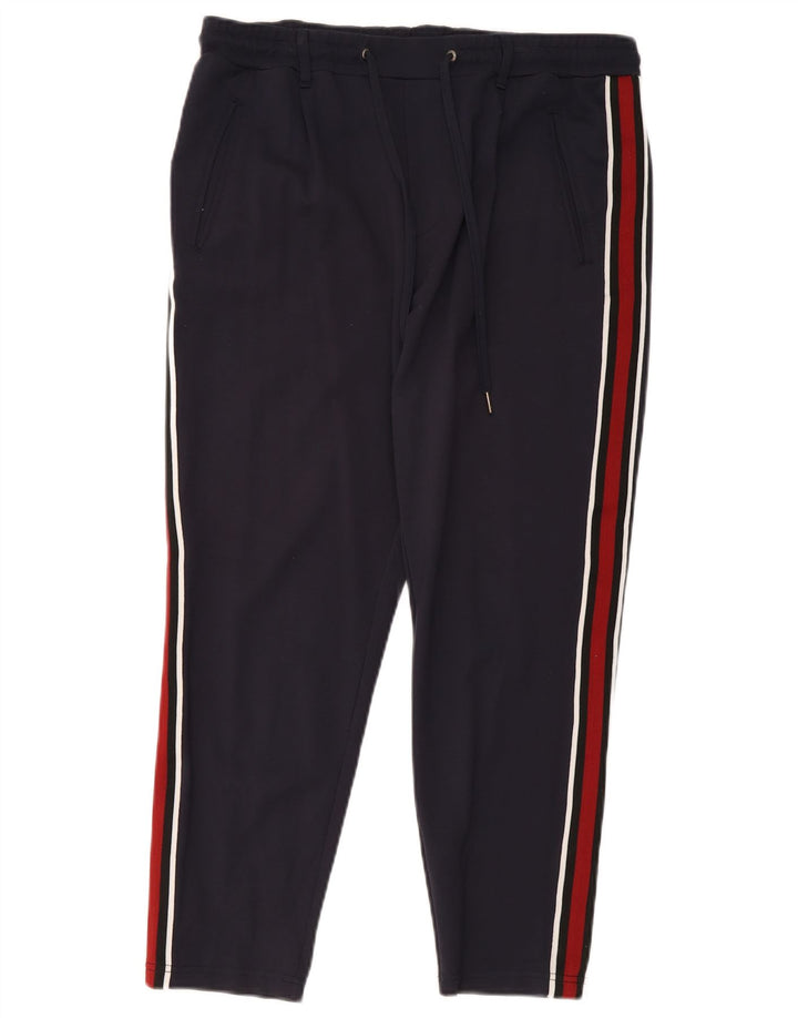 Męskie spodnie dresowe Jack & Jones, duże, granatowe, wiskoza z blokami kolorów