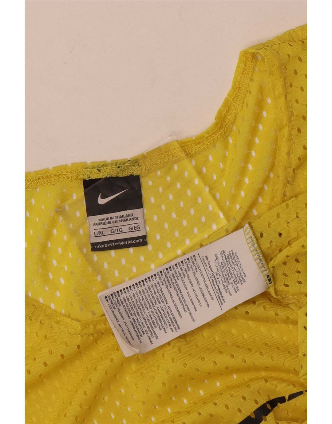 Męska kamizelka z grafiką Nike, duża, żółta, poliestrowa