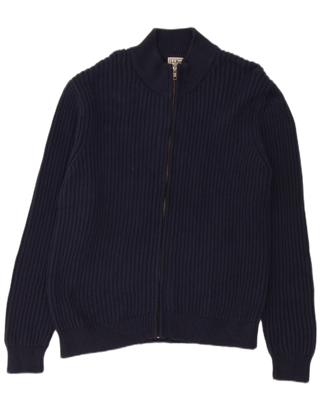 L.L.Bean Męski sweter rozpinany, duży, granatowy, bawełniany