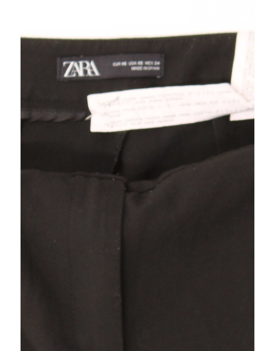 Damskie spodnie typu slim casual Zara XS 24 L23 Czarny poliester
