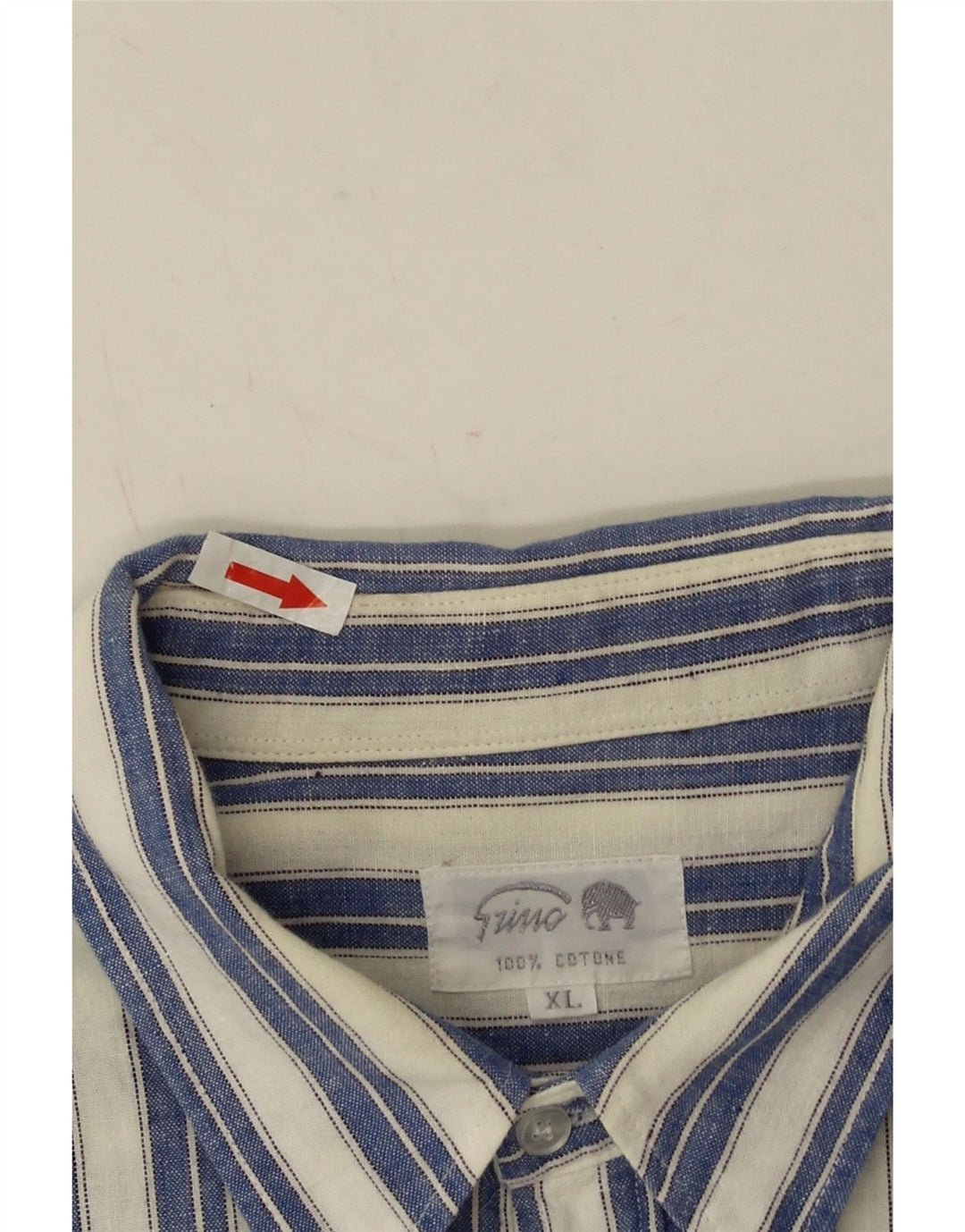 Koszula męska Vintage XL w niebieskie paski, bawełniana