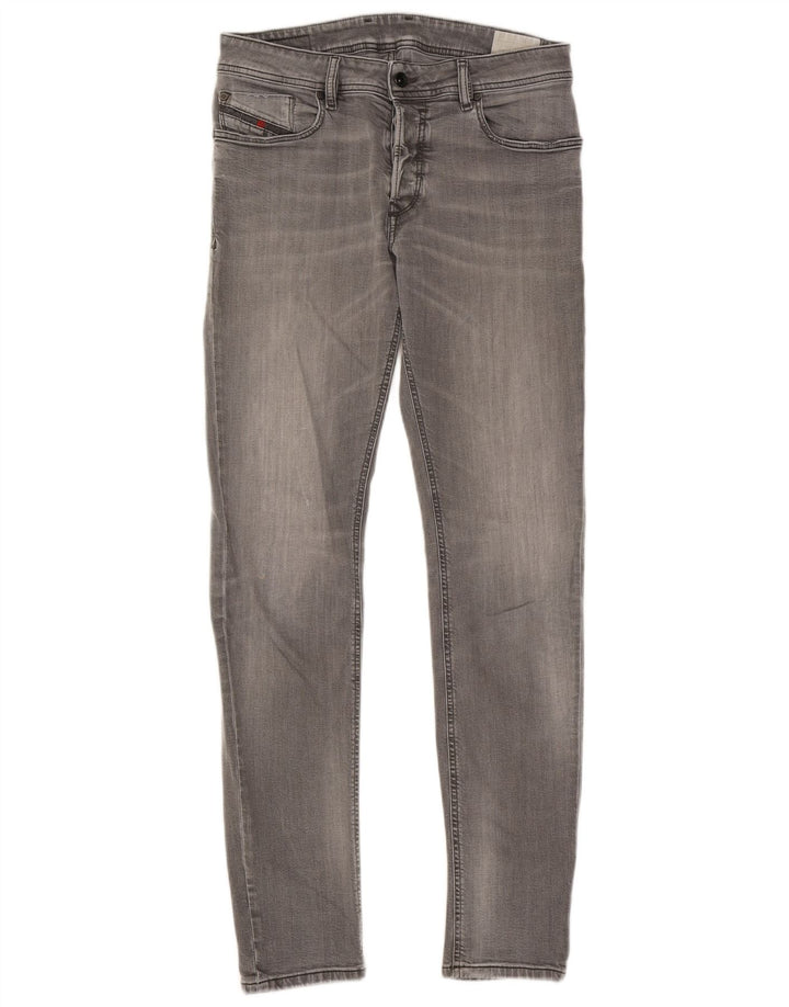 Diesel Męskie Sleenker Slim Jeans W32 L32 Szara bawełna