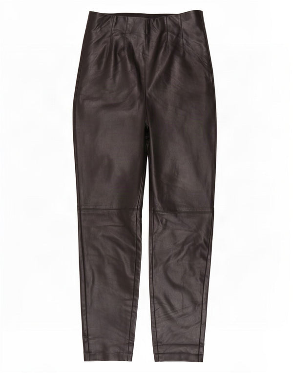 Spodnie damskie Zara Skinny Leather Small W26 L27 Czarny poliester