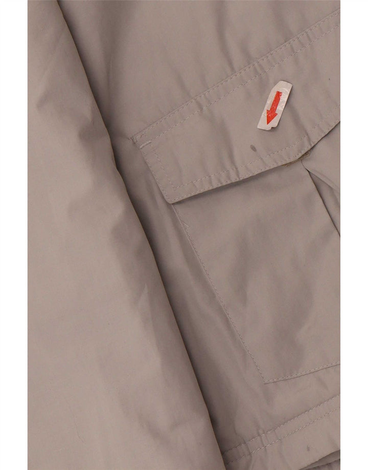 Damska kurtka Adidas Utility UK 10, mała, szara, z blokami kolorów, poliester
