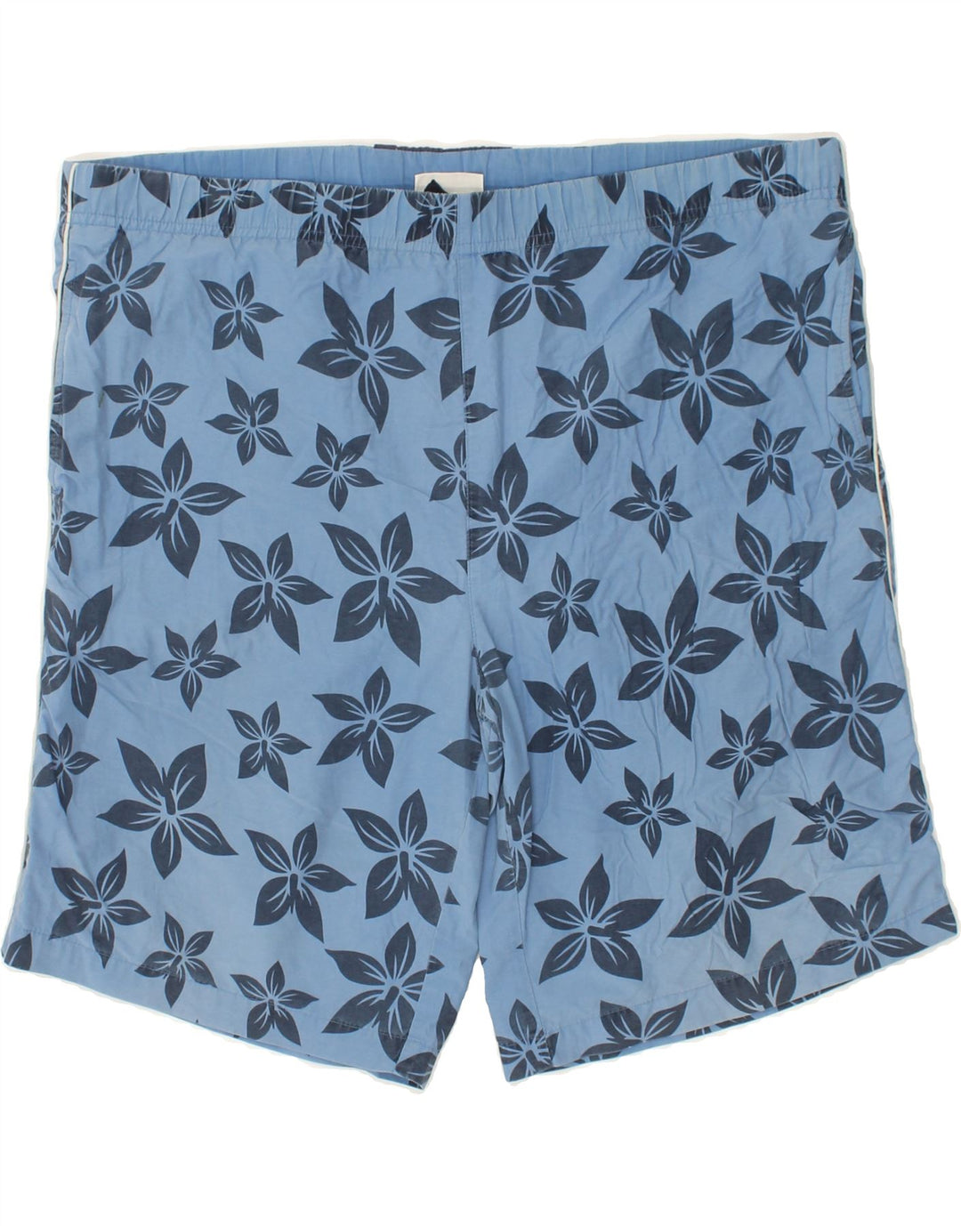 ASICS Mens Swimming Shorts XL Blue Floral Vintage Asics and Second-Hand Asics from Messina Hembry 