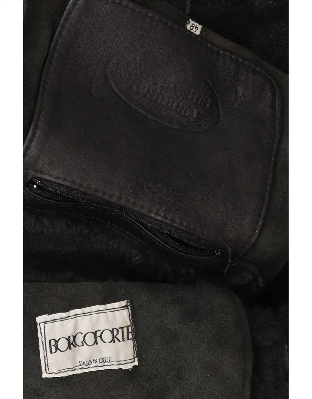 Vintage męska kurtka shearling IT 48 średni zielony