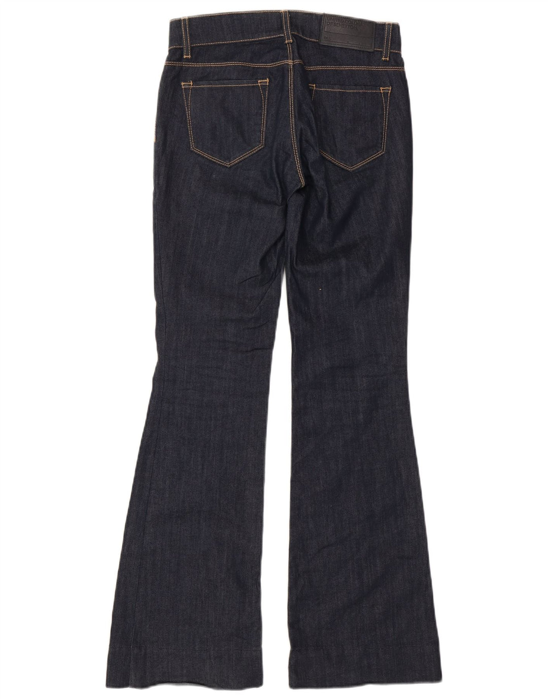 Damskie jeansy rozkloszowane Benetton W28 L31 granatowe