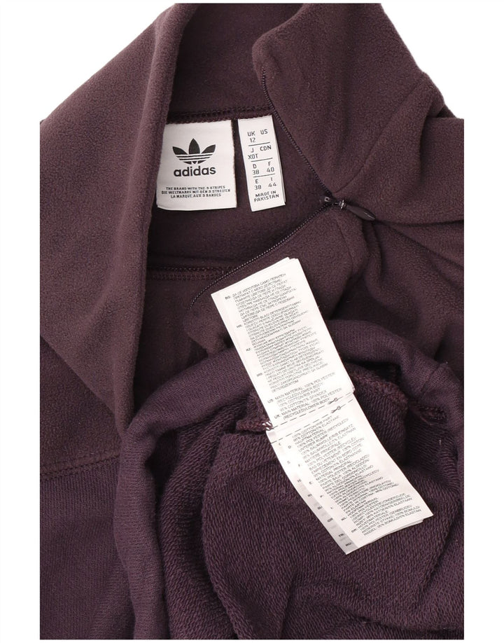 Damska bluza Adidas Oversize z zamkiem błyskawicznym UK 12 Medium Burgundia