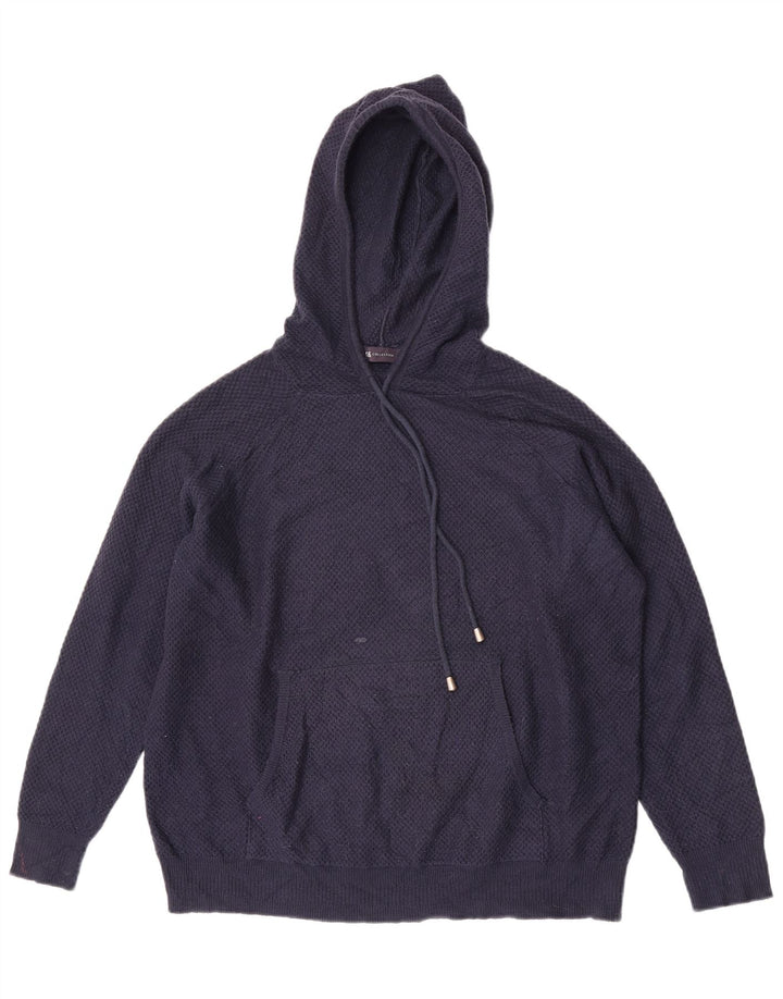 Damski sweter z kapturem Marks & Spencer UK 14, średni granatowy, wiskoza