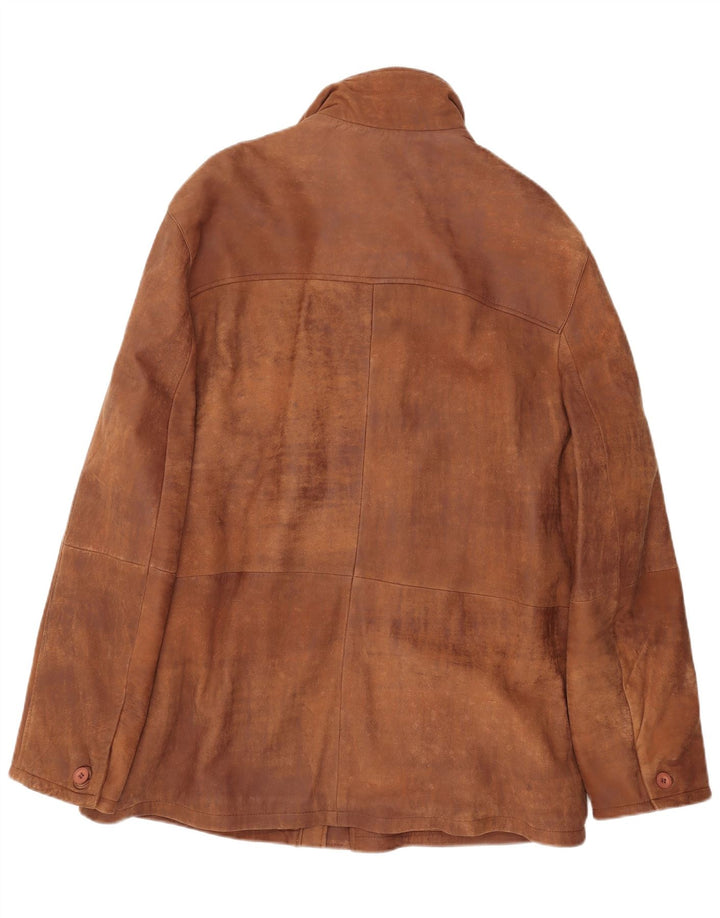 Męska kurtka skórzana Ashwood UK 46 3XL Brązowa skóra