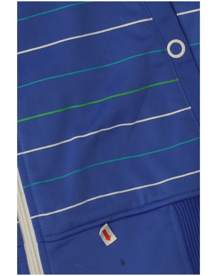 Adidas Męska bluza dresowa z poliestru w średnie niebieskie paski