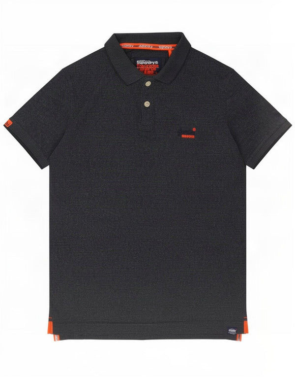Męska koszulka polo Superdry, duża, granatowa, bawełniana