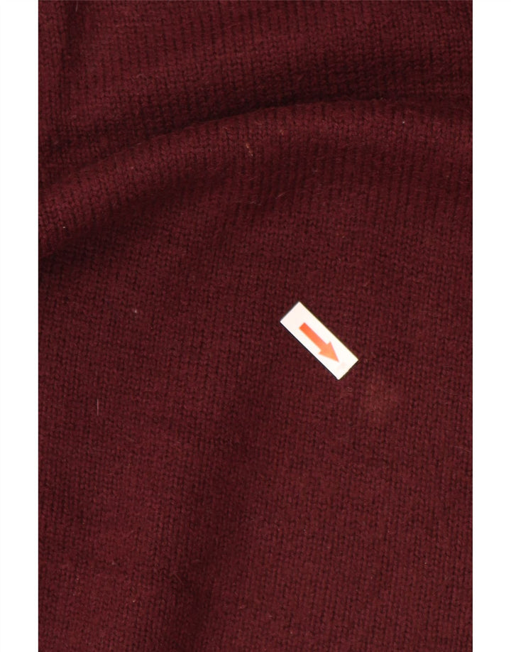 Męski sweter Zara z dekoltem w kształcie litery V, średni burgund