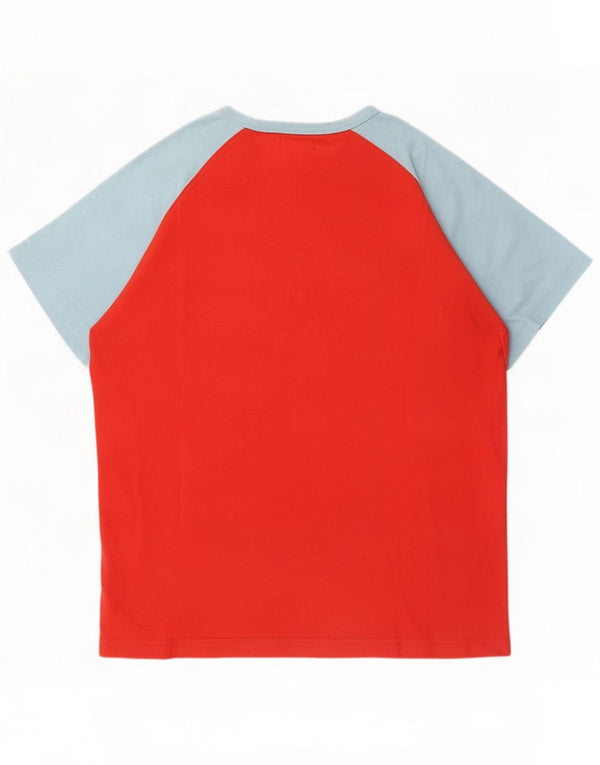 Męska koszulka z grafiką Gant Top Medium Red Colorblock Cotton