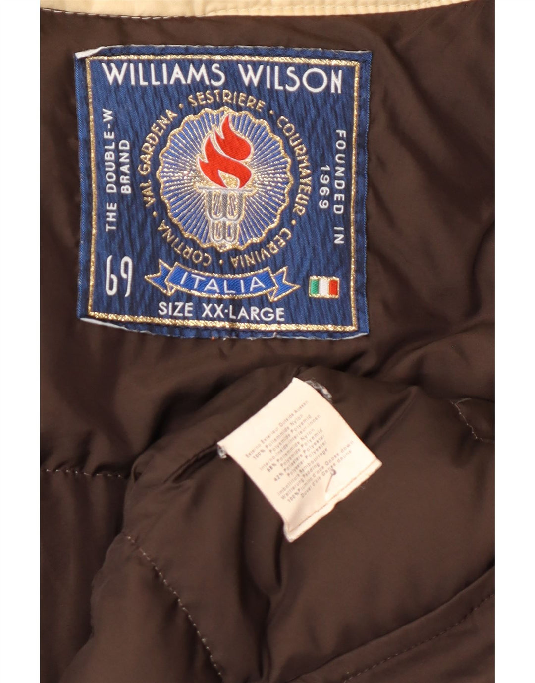 Męska ocieplana kurtka Williams Wilson UK 44 2XL Beżowy poliamid