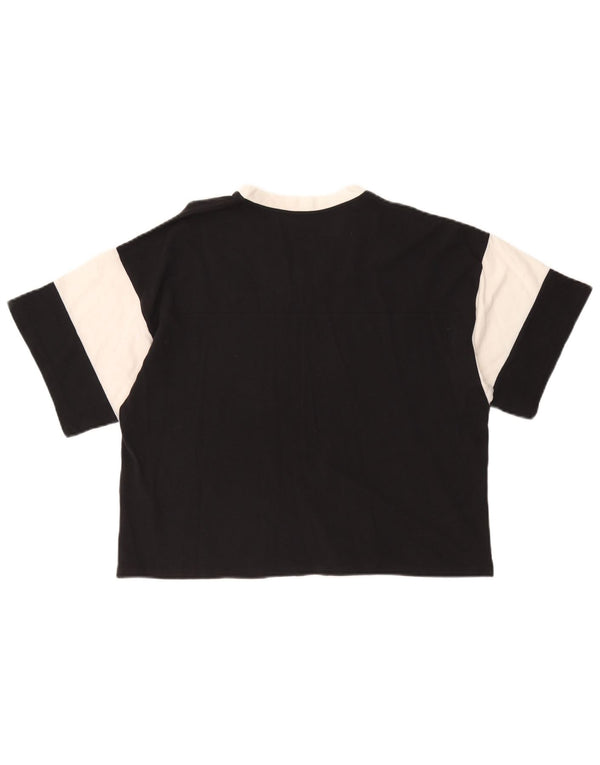 Damska koszulka Crop Top Carhartt UK 14, bawełna w kolorze średniej czerni
