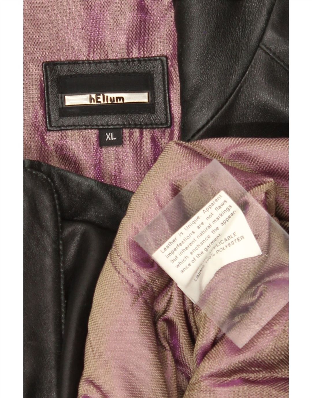 Męska kurtka skórzana HELIUM UK 42 XL Czarna skóra