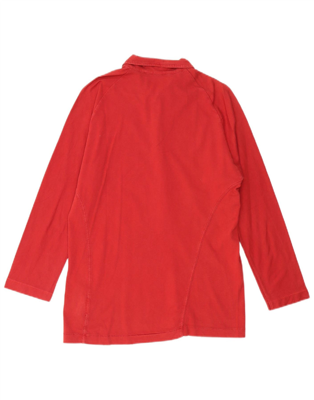 DSQUARED2 Damska graficzna koszulka polo z długim rękawem UK 12, średnia czerwona bawełna