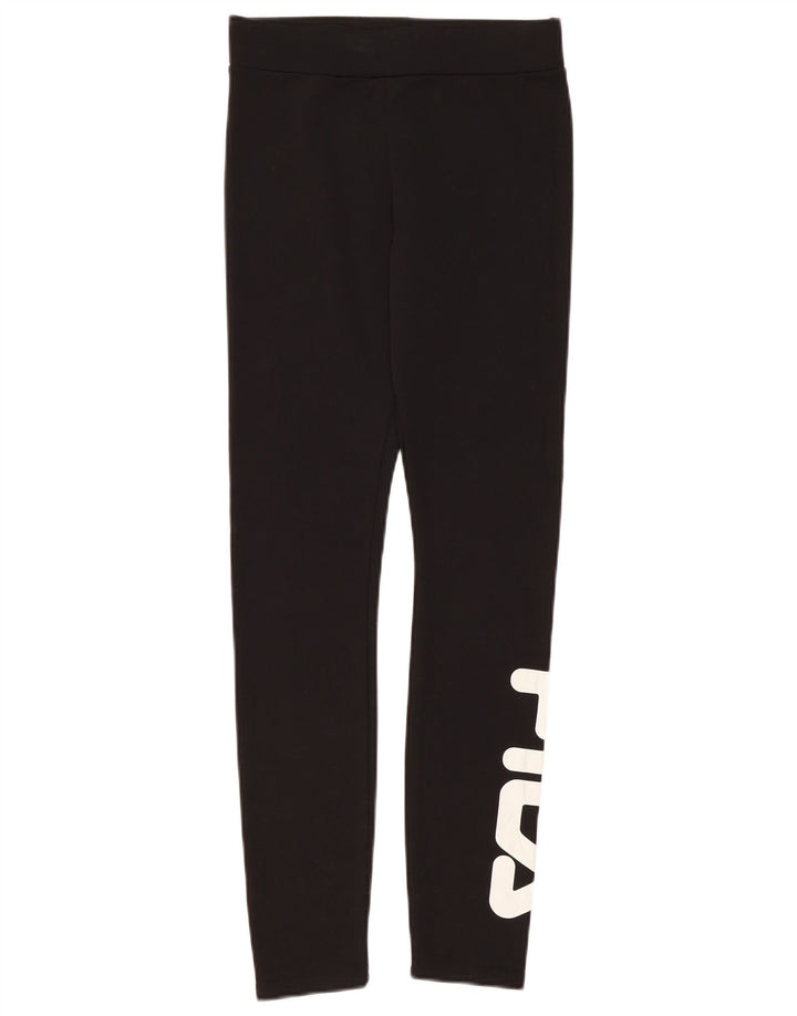 Damskie legginsy Fila Graphic UK 8 Small, czarny poliester