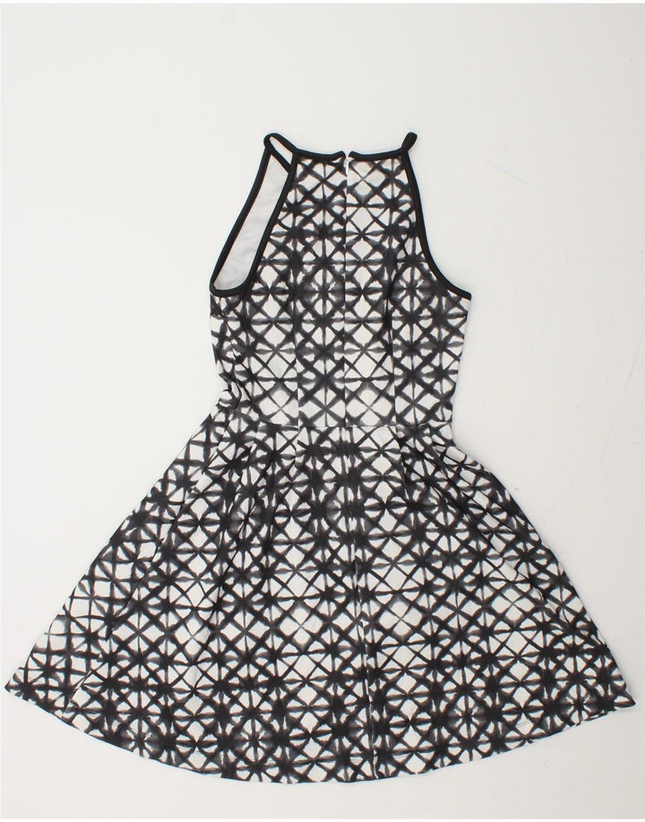 MOSSIMO Womens Sleeveless A-Line Dress UK 6 XS White Ikat Polyester Vintage Mossimo and Second-Hand Mossimo from Messina Hembry 