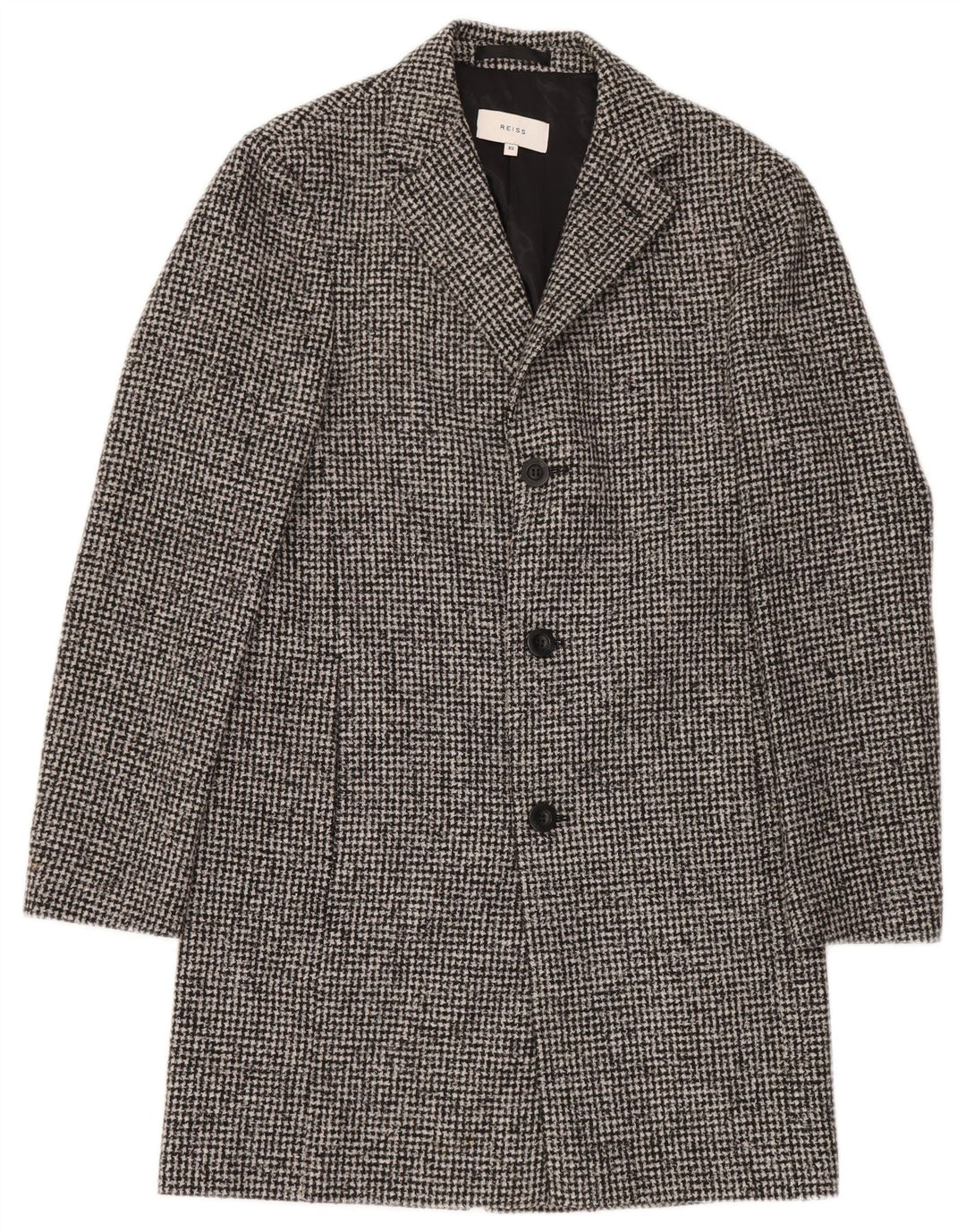 Płaszcz męski Reiss UK 34 XS Szary poliester w pepitkę