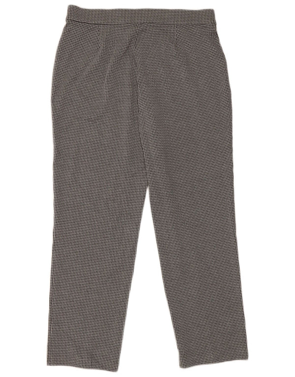 Marks & Spencer Womens Chino Trousers UK 14 Large W32 L28 Black Gingham