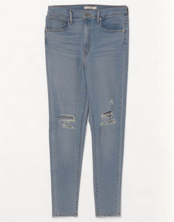 Damskie dżinsy Levi's Mile High Distressed Super Skinny W32 L30 Niebieska bawełna