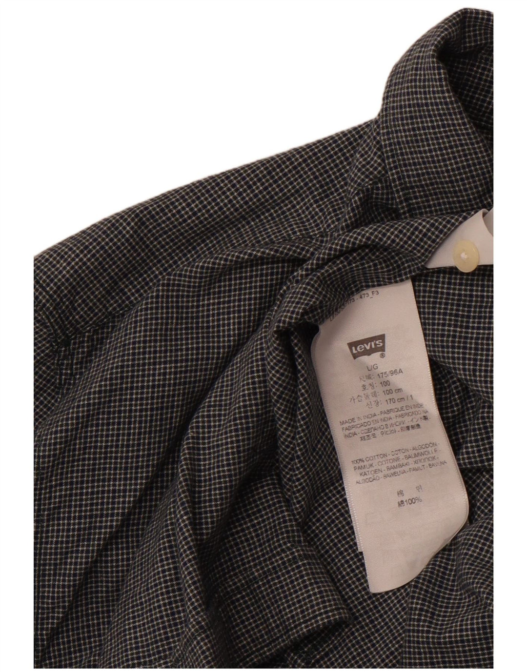 Koszula męska LEVI'S Slim Fit, duża, bawełniana w granatową kratę