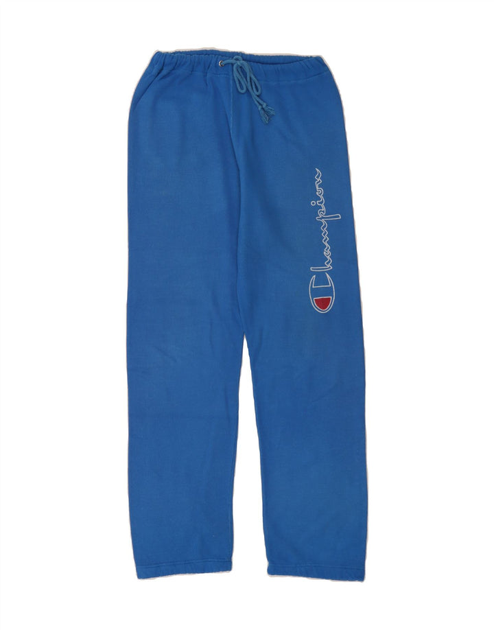 CHAMPION Mens Graphic Tracksuit Trousers Medium Blue Acrylic Vintage Champion and Second-Hand Champion from Messina Hembry 