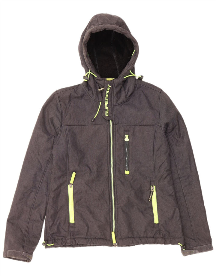 Damska kurtka wiatrówka Superdry Windtrekker UK 16, duży, szary poliester