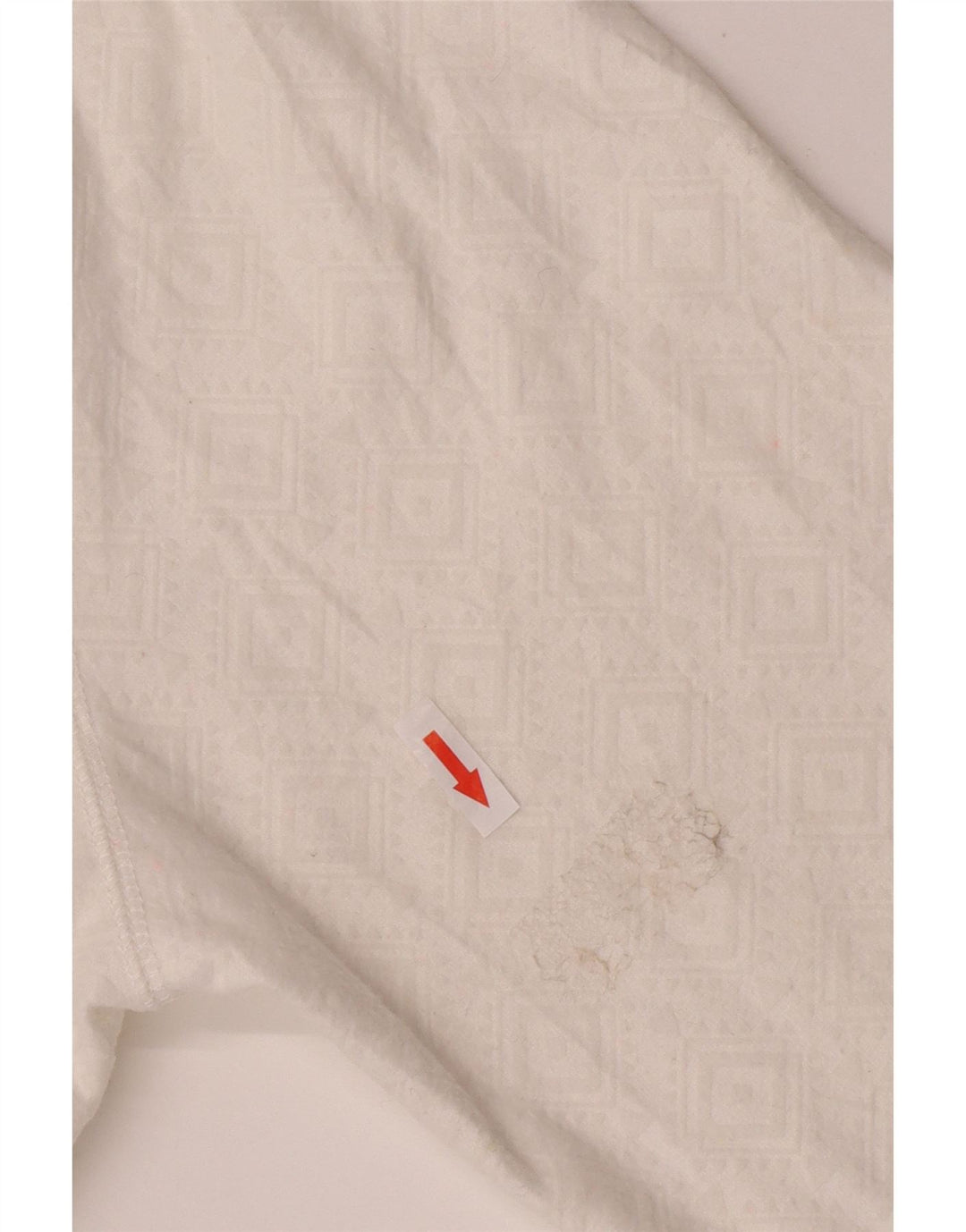 Damski dres Eddie Bauer z zamkiem błyskawicznym na szyi, UK 18 XL, biały, geometryczny