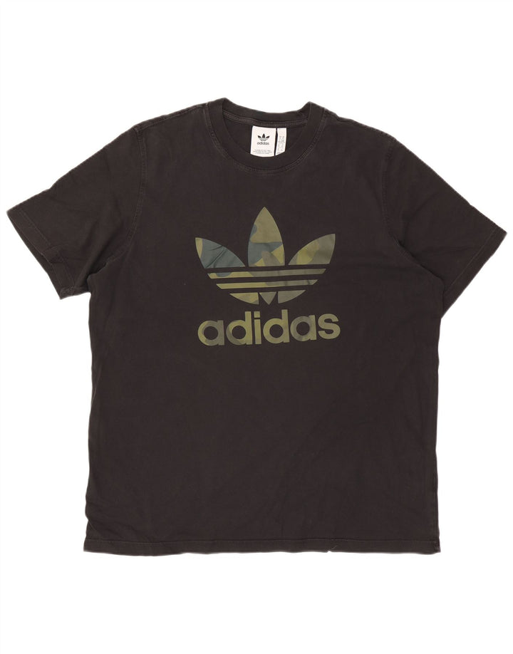 Męska koszulka graficzna Adidas Top XL w kolorze czarnym