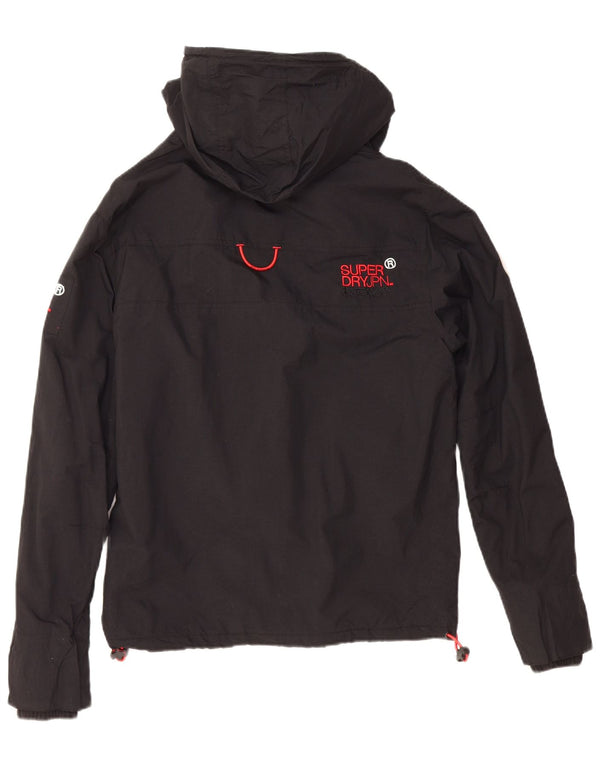 Damska kurtka wiatrówka z kapturem Superdry Windattacker UK 10, mała czarna