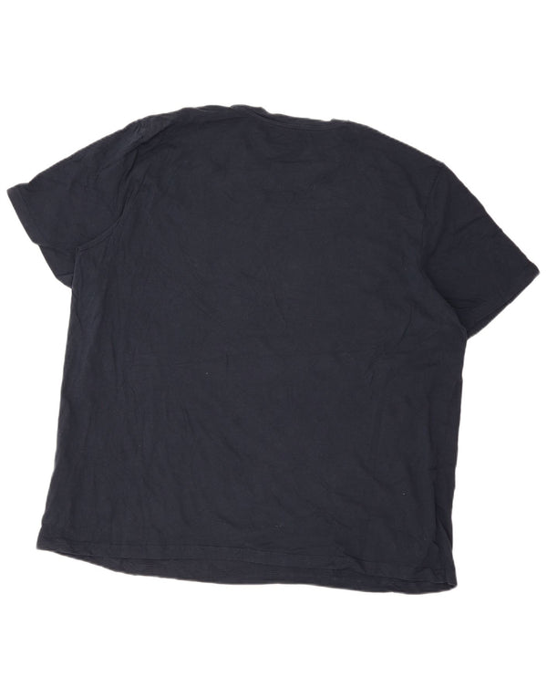 Męska koszulka z grafiką Jack & Jones, 2XL, granatowa, bawełniana