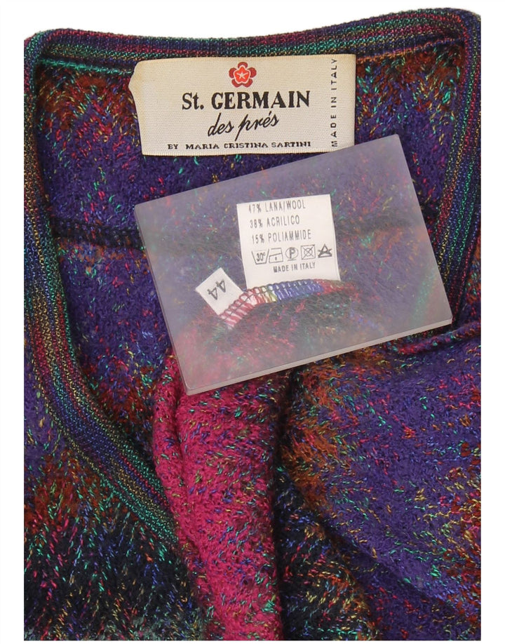 ST. Damski sweter rozpinany o przedłużonym fasonie GERMAIN IT 44, średni, wielokolorowy