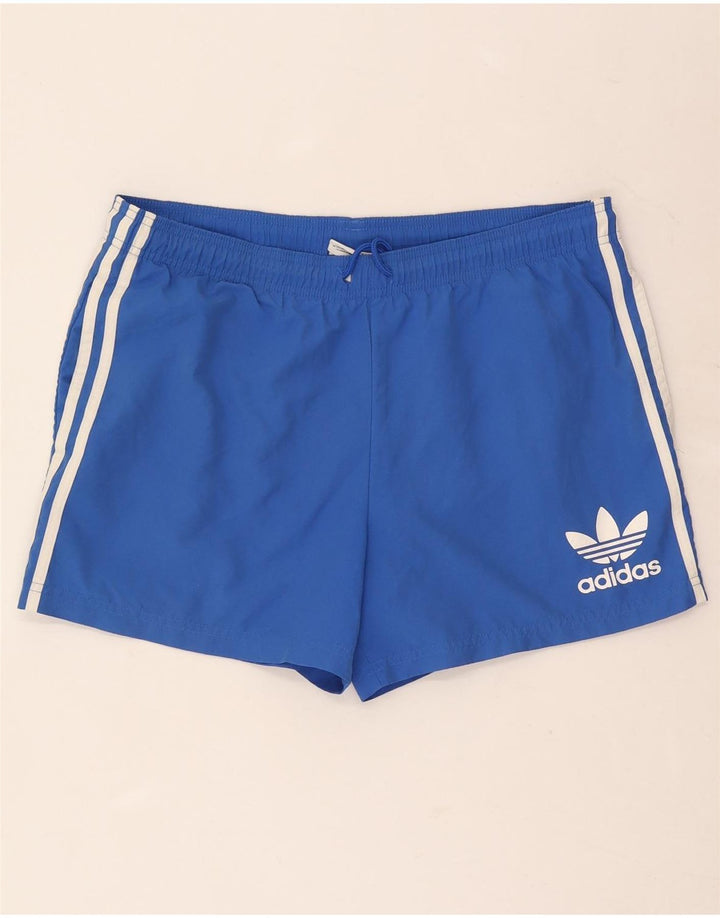 Męskie spodenki sportowe Adidas Graphic, średni niebieski poliester