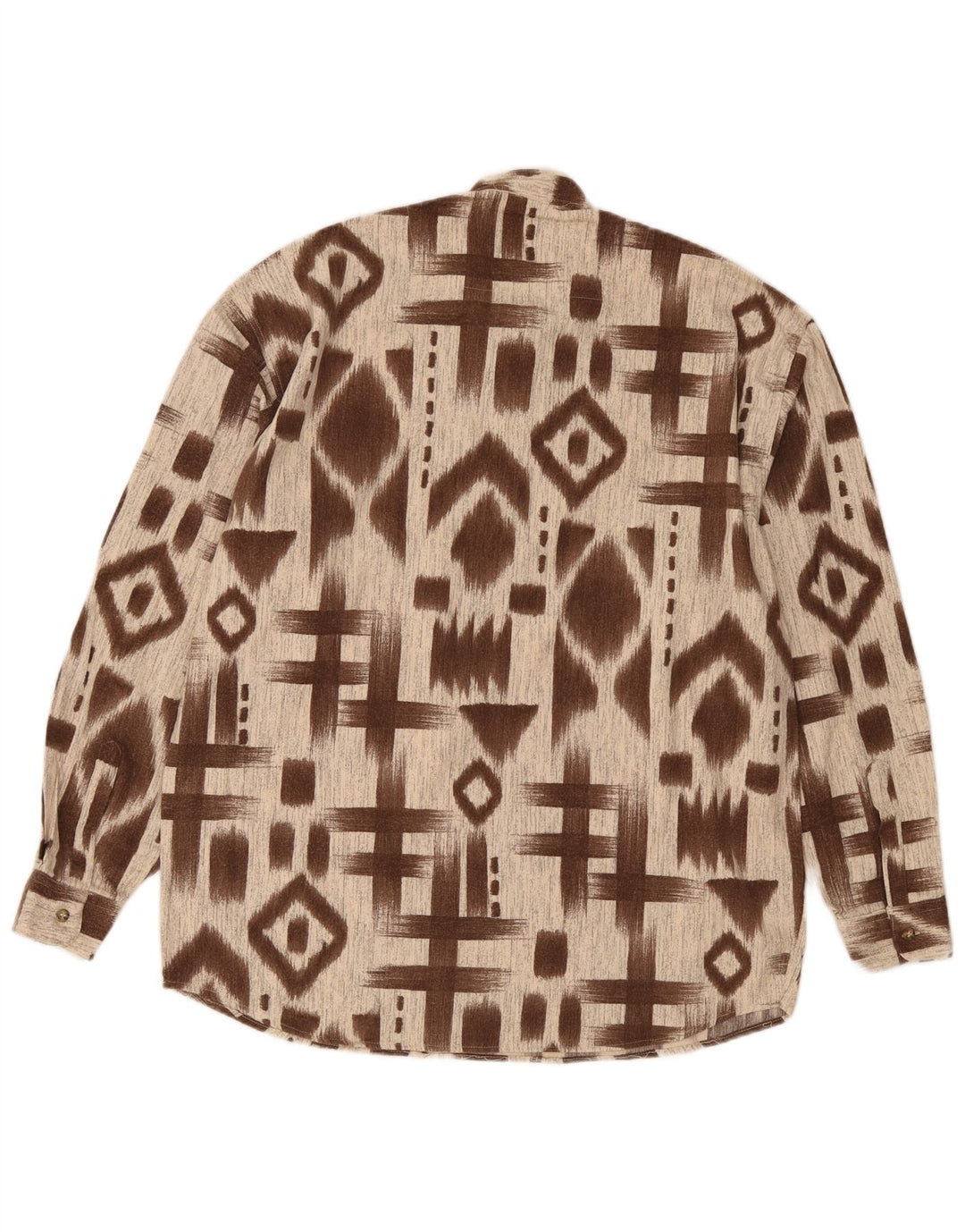 Męska koszula pulowerowa Mac Fashion XL, brązowa, geometryczna