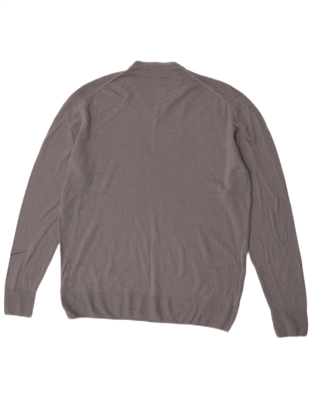Męski sweter Zara z dekoltem w kształcie litery V, XL, szara wełna