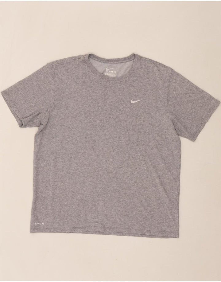 NIKE Mens Athletic Cut T-Shirt Top XL Grey Cotton Vintage Nike and Second-Hand Nike from Messina Hembry 